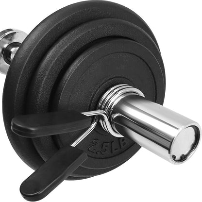 "Gym Weightlifting Barbell Clamp - Secure Locking Mechanism"